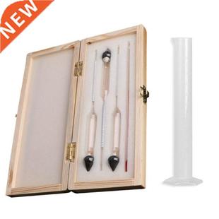 Hydrometer Tester Vintage measuring bottle wooden box Set To