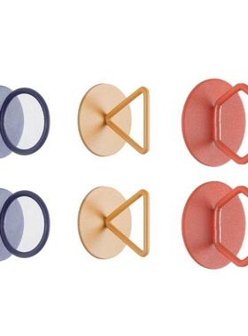 2Pcs Self-Stick Instant Cabinet Drawer Push Pull Knobs Auxil