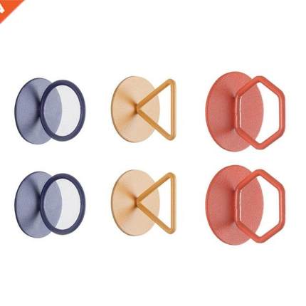 2Pcs Self-Stick Instant Cabinet Drawer Push Pull Knobs Auxil