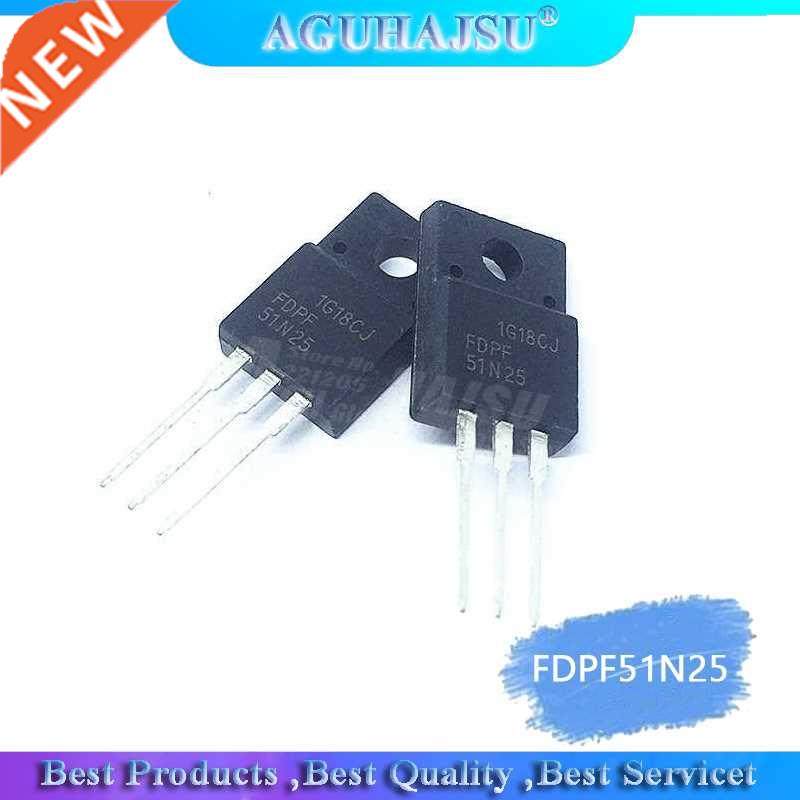 5pcs/lot 51N25 FDPF51N25 51A 250V MOS-N TO-220F