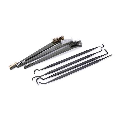 Double-end 3pcs Steel Wire Brush & 4pcs Nylon Pick Set U