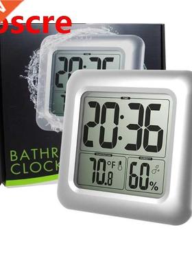 Waterproof Thermometer Digital Bathroom Shower Wall Clock Th