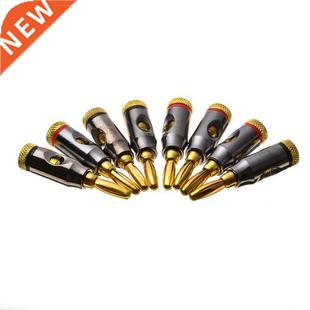Plug 24k Speaker Audio Banana Plated Gold set 16Pcs
