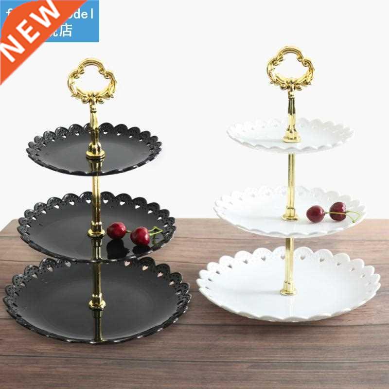 Creative 3 Tier Fruit Plate Candy Snacks Nuts Seeds Dry Frui
