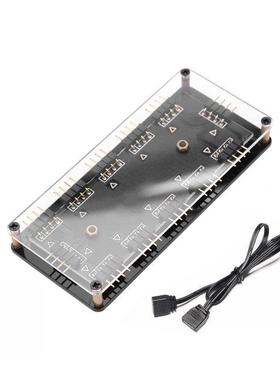 12V 4Pin RGB Fan HUB 1 To 10 Ports Splitter PC Computer LED