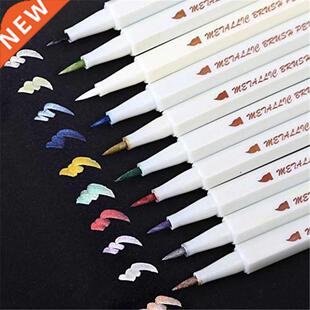 10 Colors Metallic Marker Pen STA Metallic Colored Ink Pen D