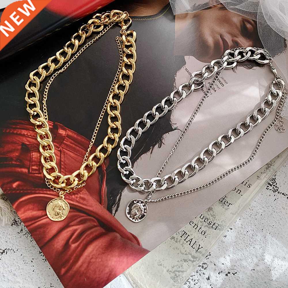 SNG New Fashion Vintage Multi-layer Coin Chain Choker Neckla