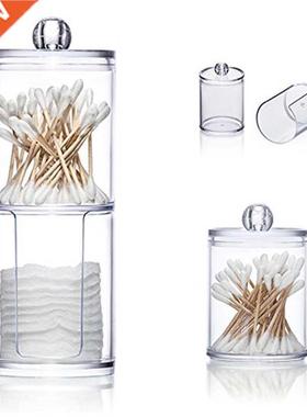 Storage Box Acrylic Multifunctional Round Qtip Storage Box C