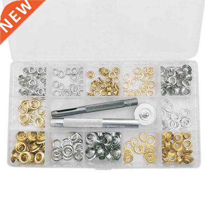 Grommet Kit 120 Sets Grommets Eyelets with Install Tool Kit,
