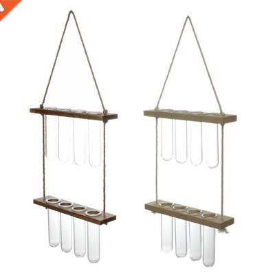 Nordic Style Wall Hanging Planters Terrarium with Wooden Sta