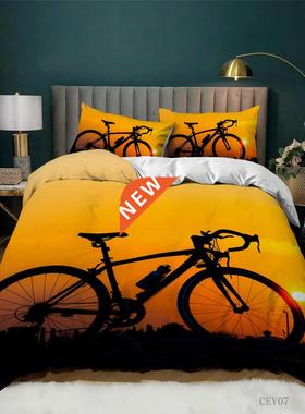 Summer Sports Style Bicycle Comforter Bedding sets Duvet cov