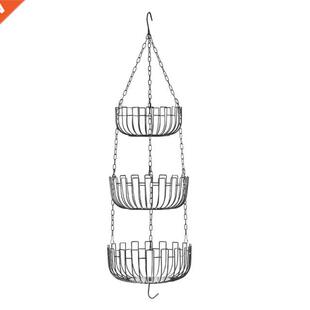 Fruit Basket Metal Storage Hanging Vegetable Organiza Tier