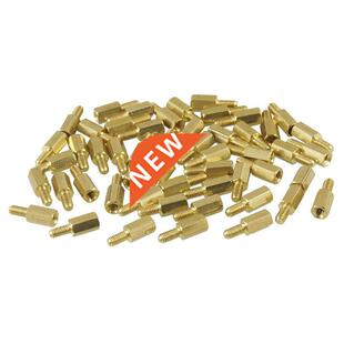 50Pcs M3 Male to Female 14mm Brass Screw Hexagonal Standoff