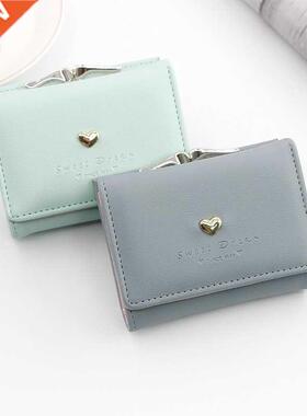 Candy Color Fashion Women Coin Purse Leather Solid Color Vin