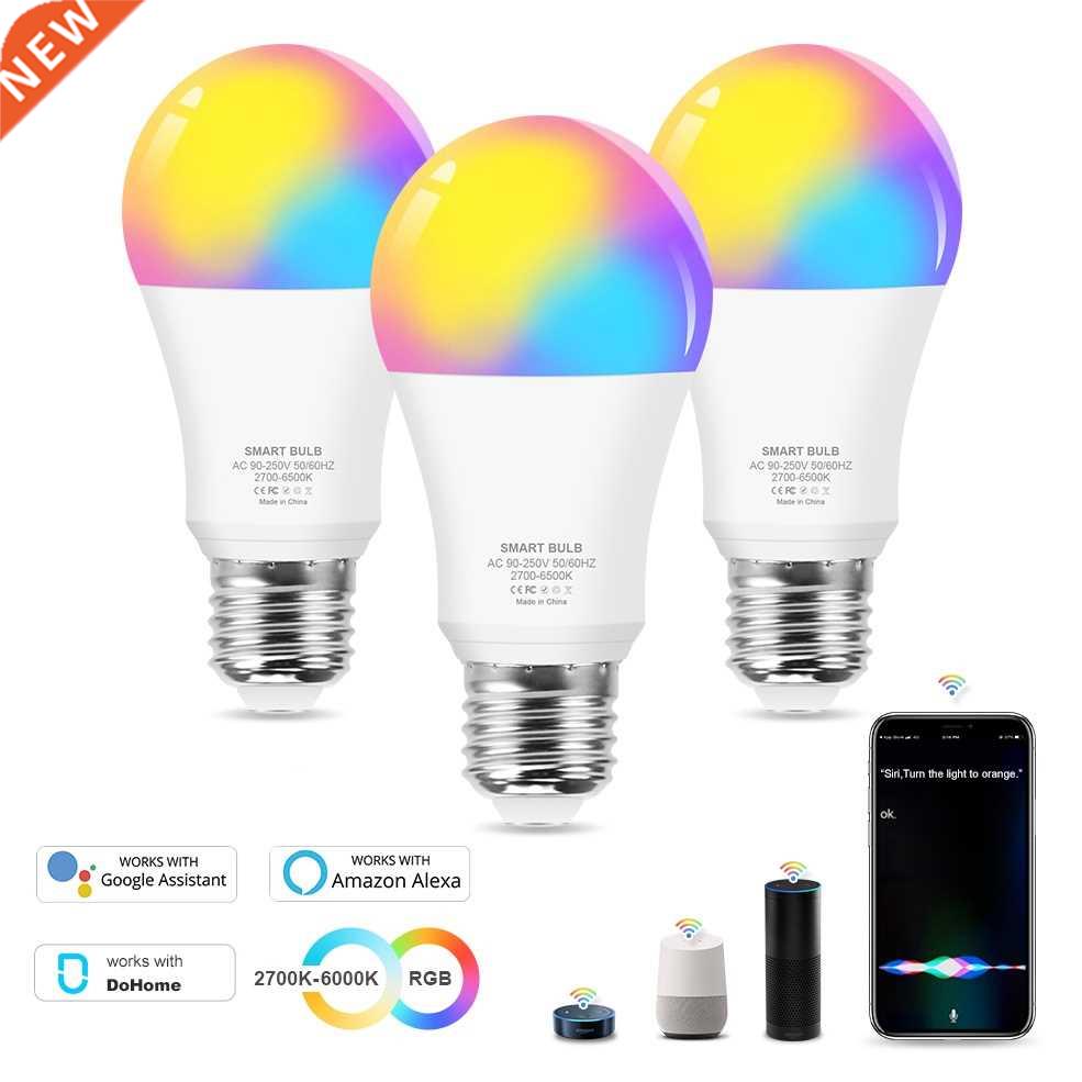 Wifi Smart LED Bulb 12W E27 RGB CW Color Changing Light Dim