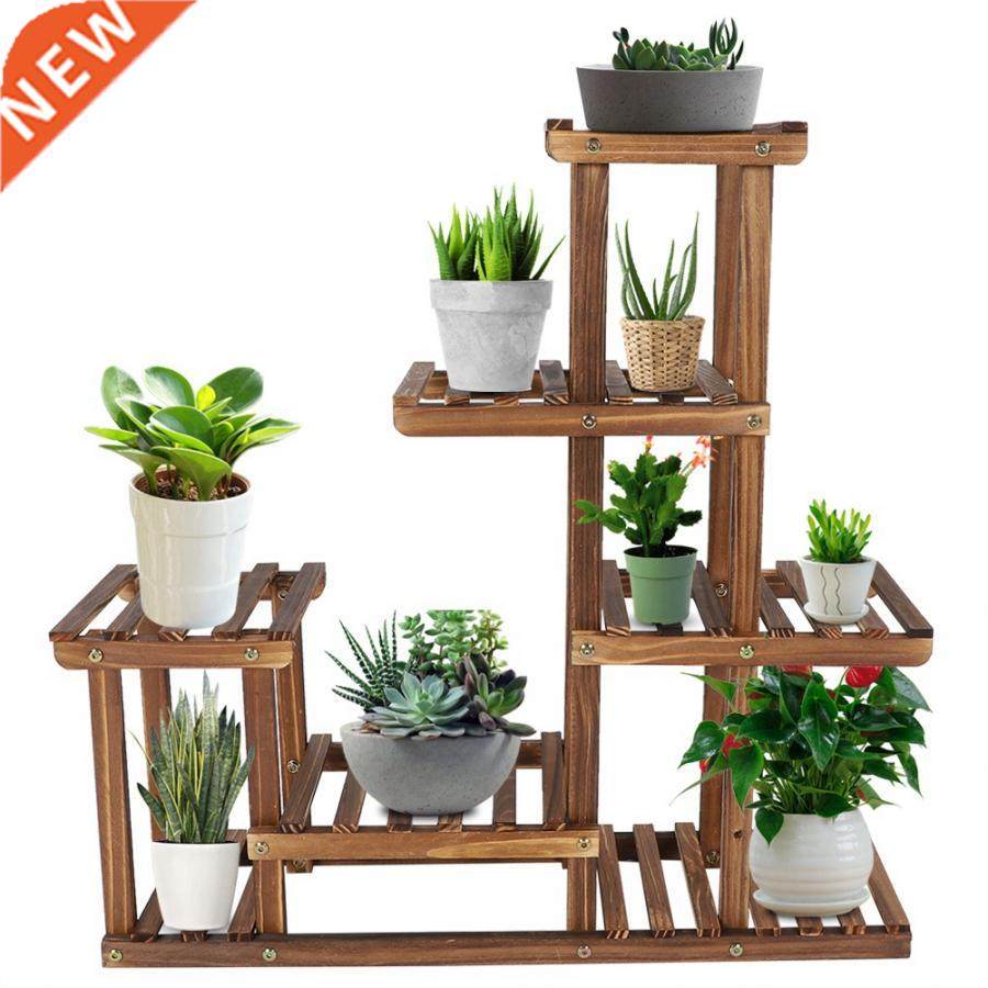 Multi-tiers Flower Plant Holder Stand Rack Wooden Plant Stan