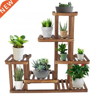 Multi-tiers Flower Plant Holder Stand Rack Wooden Plant Stan