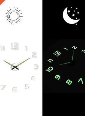 New Luminous Wall Clock Large Watch Horloge 3D DIY Acrylic M