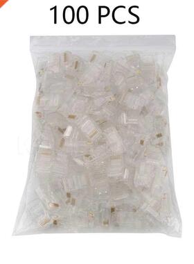 50/100 Pieces 8P8C RJ45 Modular Plug for Network CAT5 LAN Pr
