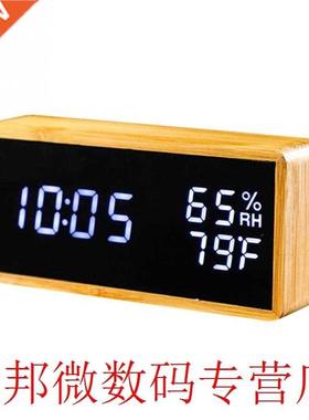 Home Decor Digital Alarm Clock LED Display Temperature Humid