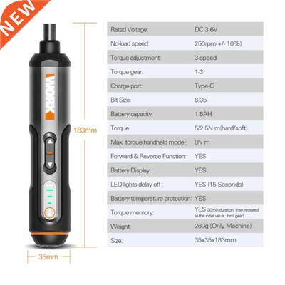 4V electric screwdriver set USB rechargeable WX240 mini sma