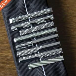 Chrome Stainless Steel Tie Necktie Bright Jewelry Clips Clip