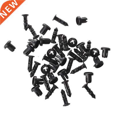 20 Pcs 9mm Hole Push in Expanding Screw Panel Clips Rivet Bl