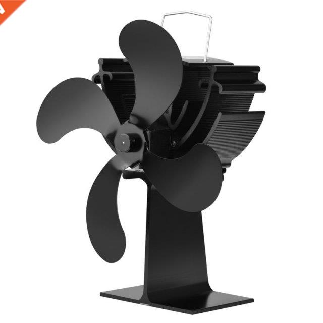 2018 Wood Stove Eco-friendly Fan 4 Blades Heat Powered Log B