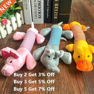 Cute Pet Dog Cat Plush Squeak Dog Toy Interesting Fleece Dur