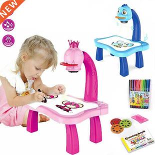 Table Toys Desk Projector Board Drawing Painting Led Kids