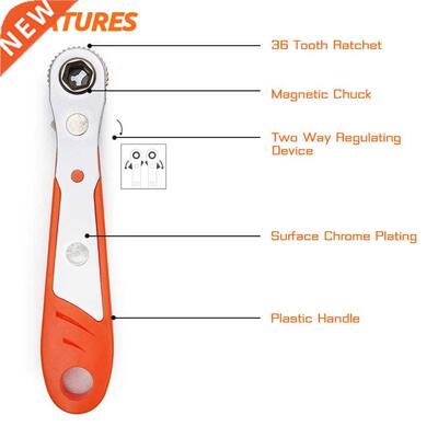 Hexagon Ratchet Spanner 1/4inch Mini Quick Release Socket To