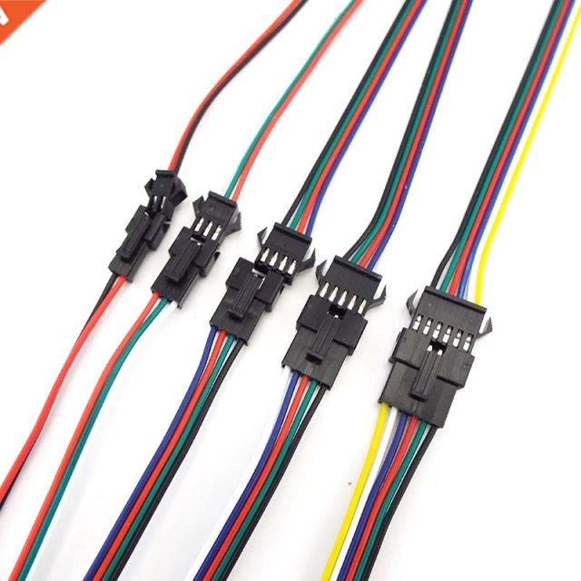 SM RGB LED Strip Connector 22AWG 2/3/4/5/6pin LED Cable Male