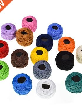 2 Pieces 16 Colors Crochet Cotton Yarn Balls Cross Stitch Ne