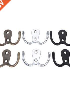 6 Pcs Wall Mounted Door Hanger Double Hanging Hooks Antique