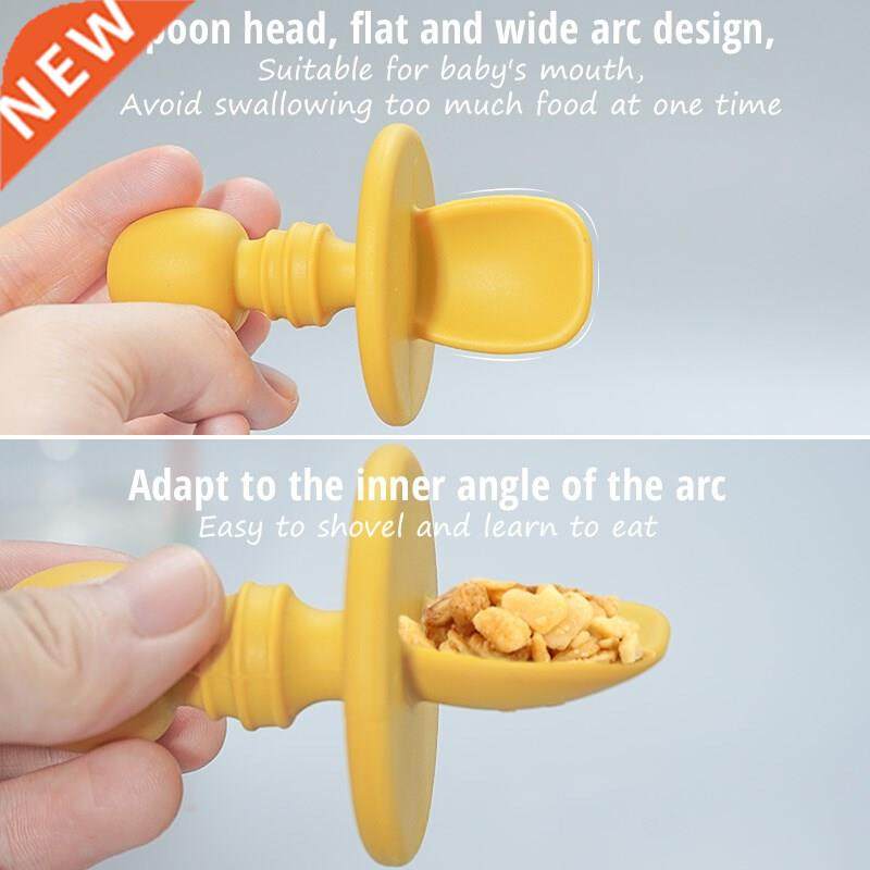 Baby Feeding Spoon Fork Set Soft Silicone Feeding Flatware