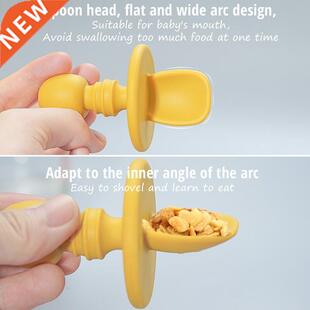 Baby Feeding Spoon Fork Set Soft Silicone Feeding Flatware