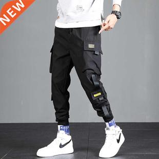 Joggers Men Cargo Harajuku Fashion Harem Pants Dra Ribbons