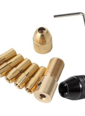 9 Pieces 0.5-3mm Drill Chuck Collets Set with 3.17mm Chuck C