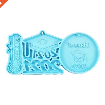 Glossy 2021 Graduation Keychain Epoxy Resin Mold Handmade Ne