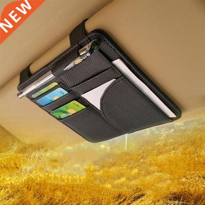 Car Sunshade Storage Bag Visor Card Holder Organize Stowing