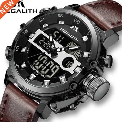 MEGALITH Men Sports Quartz Watch Men Multifunction Waterpro