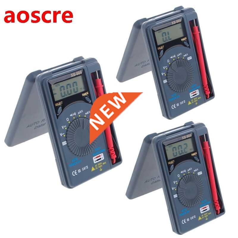XB866 Mini Auto Range LCD Voltmeter Tester Tool AC/DC Pocket