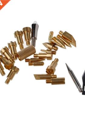 22 Pcs Burning Pen Tips Stencil Iron Pyrography Working Carv