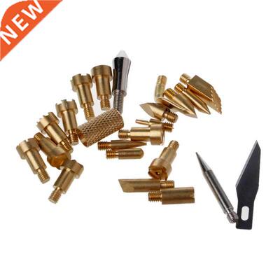 22 Pcs Burning Pen Tips Stencil Iron Pyrography Working Carv