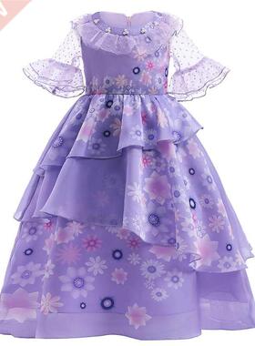 Snow Queen 2 White Girls Dress Halloween Costume Child Cospl