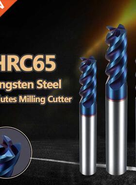 4 Flutes HRC65 Carbide End Mill NACO Coated-blue Tungsten St
