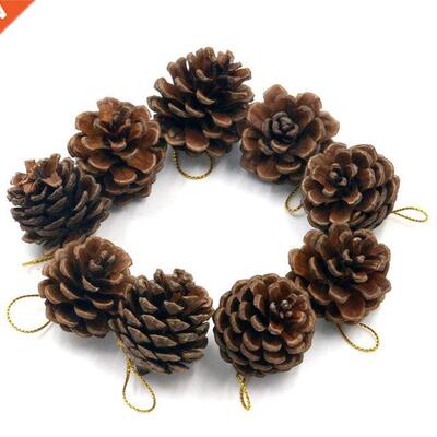 Pack Of 9 Decoratve Hangng Pnecone Chrstmas Tree Decorat