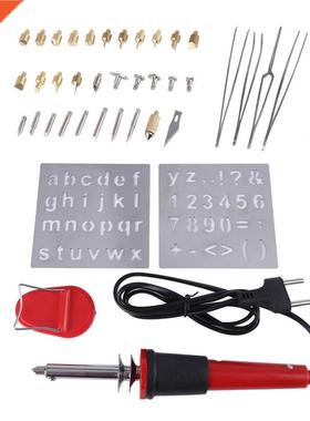 40pcs 30W Iron Pen Burning Pen Set Pyrography Tools Tips Alp