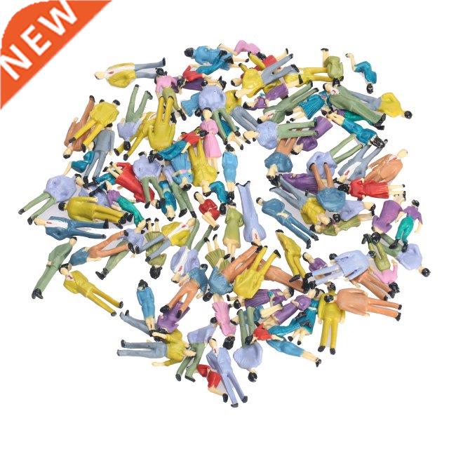100 Mixed Color Pose Model People Figures Passenegers Train