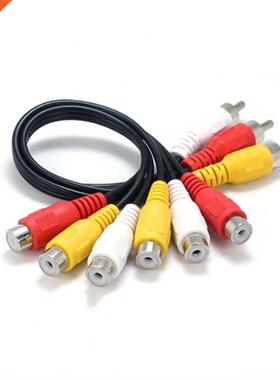 AV One Point Two Lines Lotus Head 3 Male To 6 Female DVD Set